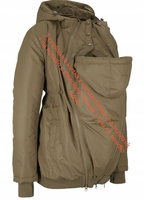 3 częściowa kurtka ciążowa. Kurtka na nosidło.