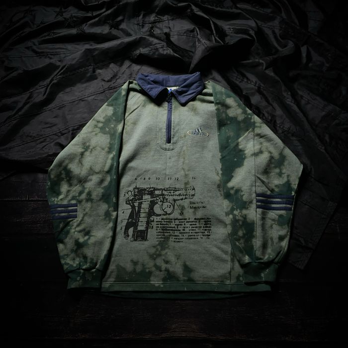 Vintage 90s Custom Acid Wash Adidas Pullover