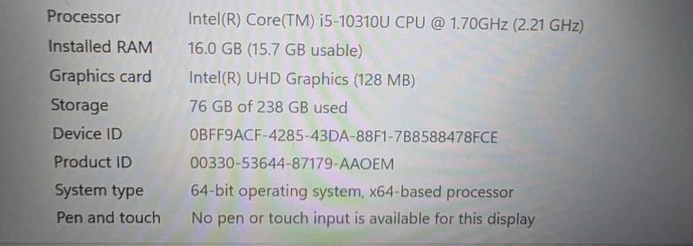 Lenovo ThinkPad T14 – i5 | 16GB RAM | SSD 256GB