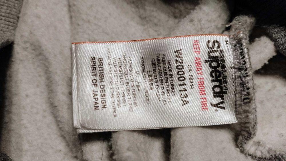Damska bluza SUPERDRY r.M szara stan bardzo dobry