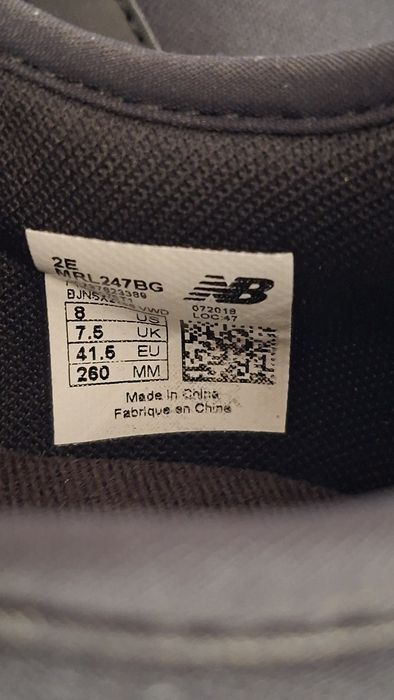 Sneakersy New Balance czarne w rozmiarze 41.5
