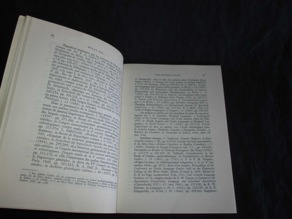 Livro Afro-Romanica Studia Willy Bal 1979