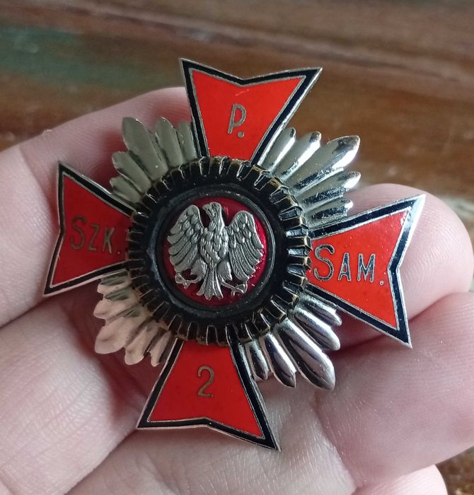 Odznaka 2 Szkolny Pułk Samochodowy, oficerska lata 40 nr 2 PIĘKNY STAN