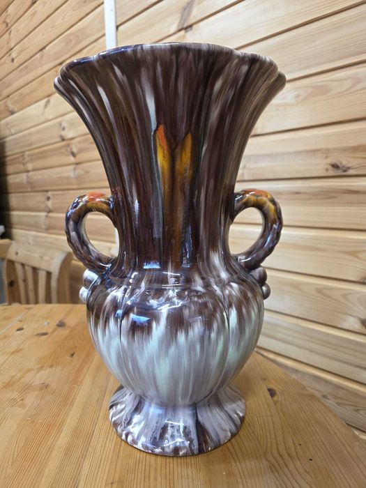 Wazon ceramiczny duży szkliwiony z uchwytami dekor #238 Stylowy Węgrów