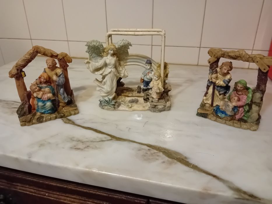 Conjunto de 3 Peças Decorativas Antigas