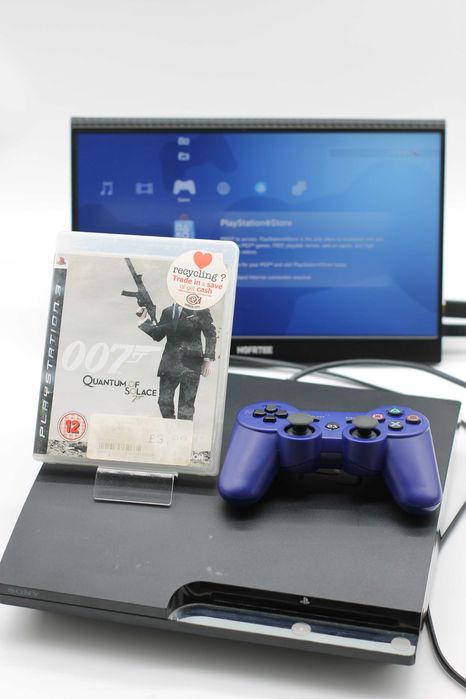 Konsola PlayStation 3 Slim 500GB + Pad Zamiennik + Gra 007 Quantum of Solace (CECH-2504B)