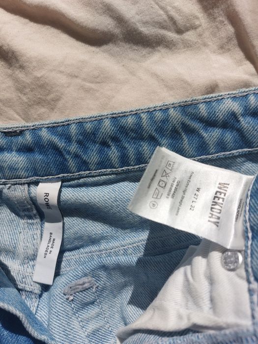Jeansy spodnie rowe w27 l32 weekday