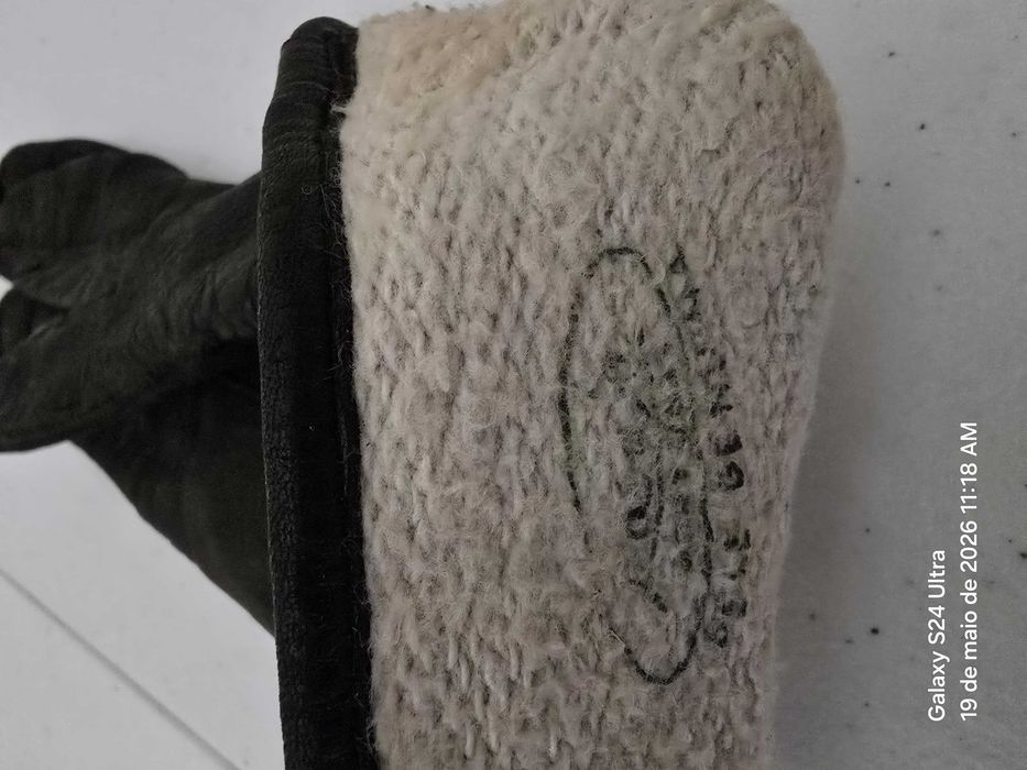 Luvas de senhora em pele genuína, quase novas