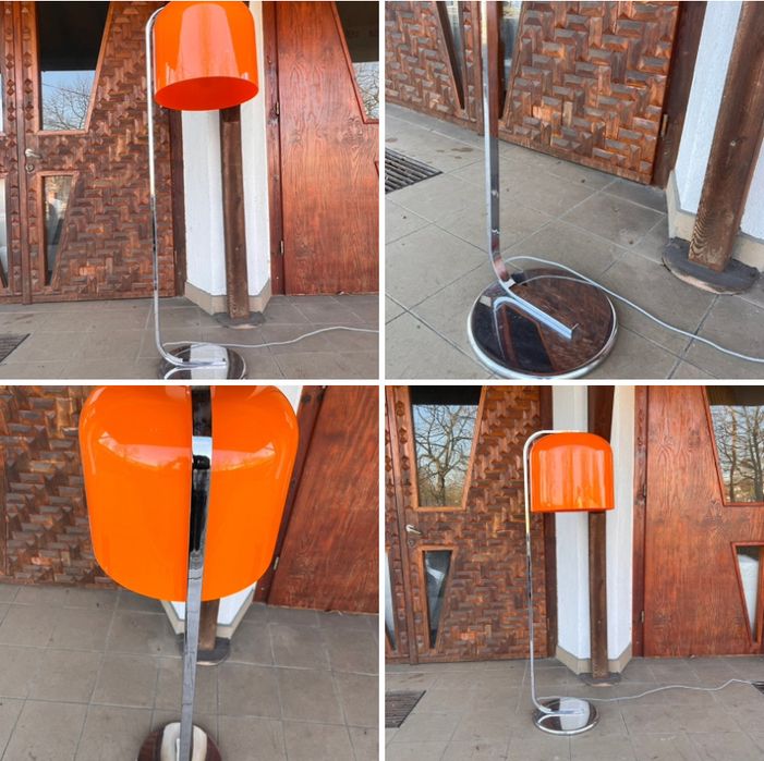 Guzzini lampa podlogowa Alvise. Projekt Luigi Massoni. Mid century