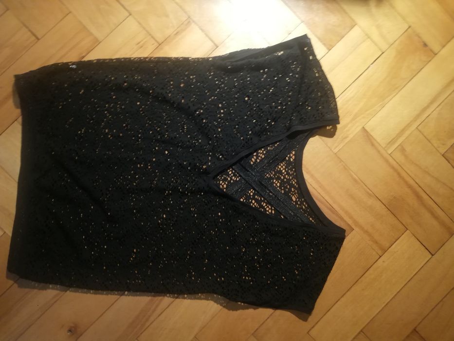 Pulz koszulka T-shirt siatka ażur r. XS i S