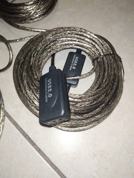 Кабель. Подовжувач USB 2.0.  20 метрів
