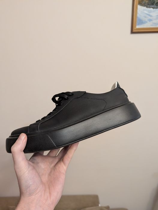 Кеди Kalenda чорні шкіряні 38 (25 см) можливий обмін