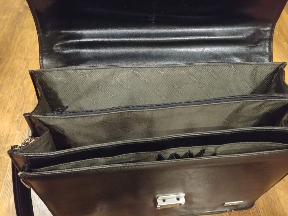 Neseser skórzany, czarny