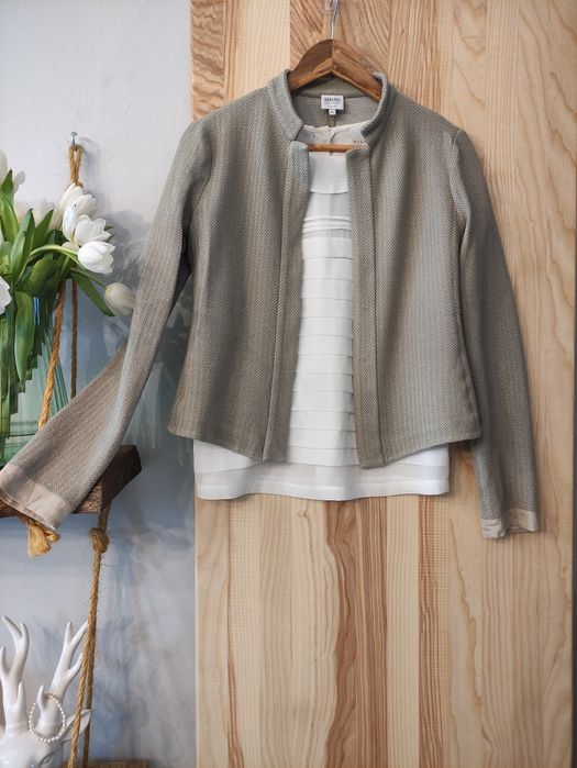 Koszula elegancka delikatna z długim rękawem kołnierzyk  S/36