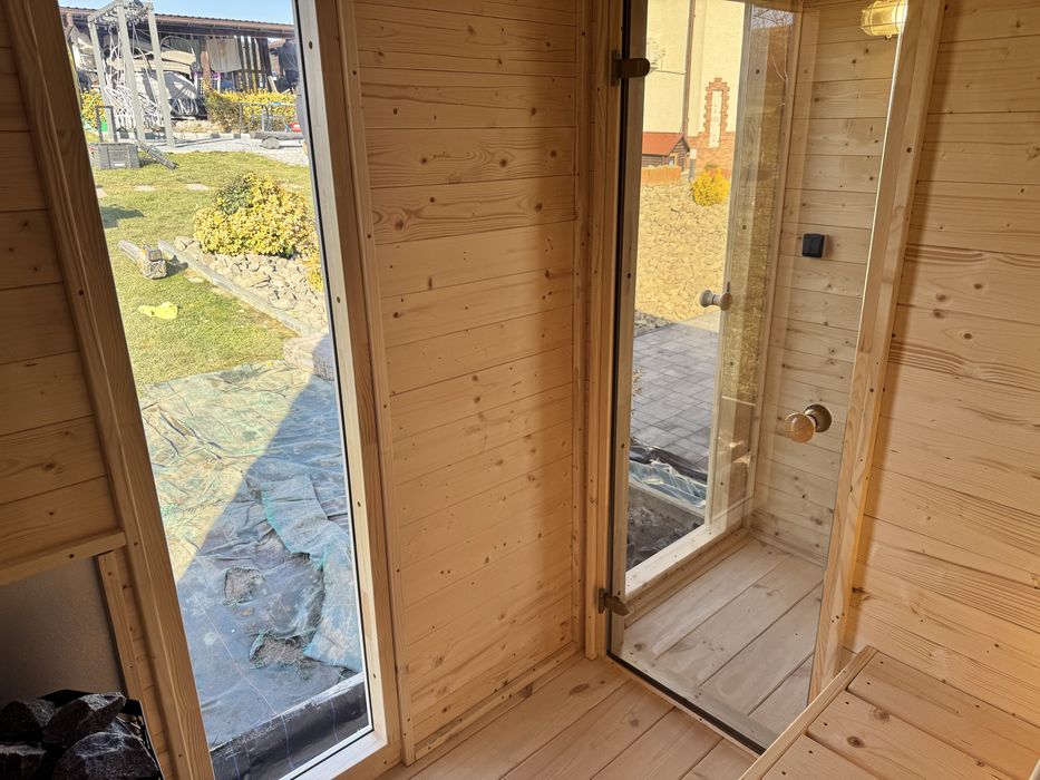 Sauna ogrodowa sauna z przedsionkiem ocieplona dostawa caly kraj