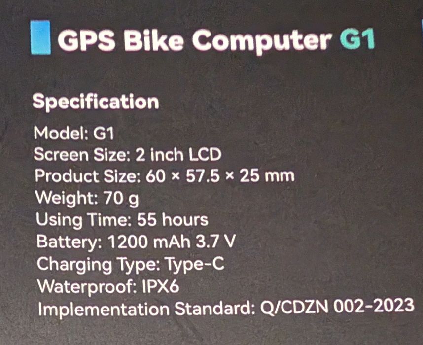 GPS para bicicleta CYCPLUS G1