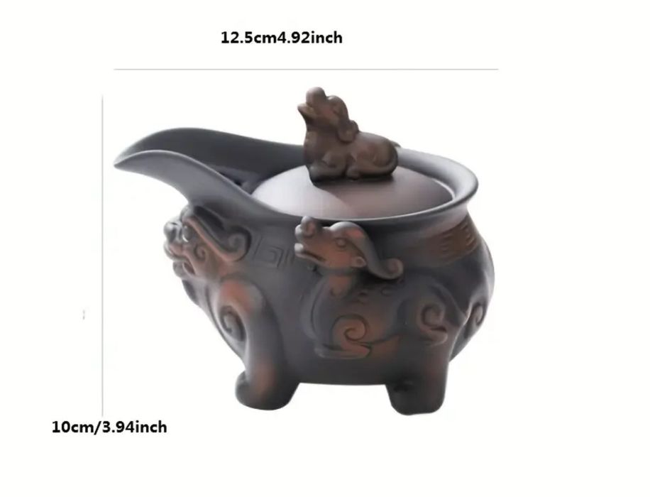 Глиняний чайник у вигляді духа-охоронця 300 мл, для чайної церемонії