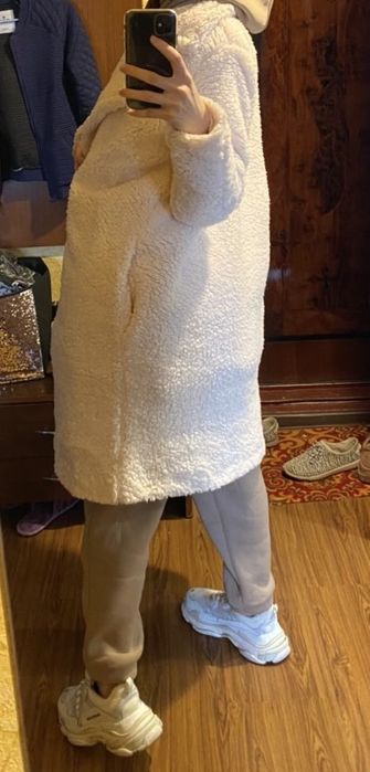 Шуба тедді молочна пальто