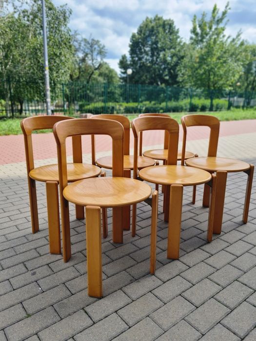 Krzesło drewniane REY 3300 proj.Bruno Rey / Kusch+Co  mid-century