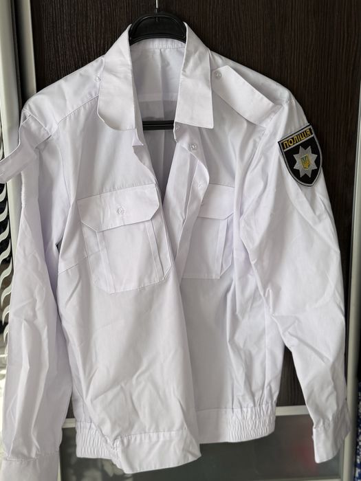 Сорочка рубашка біла урочиста 43р поліцейська
