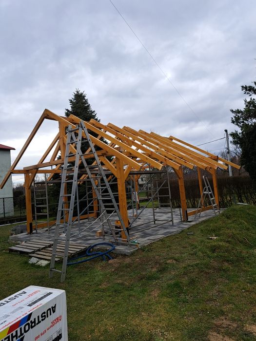Wiaty, altany, zadaszenia tarasu, drewutnie