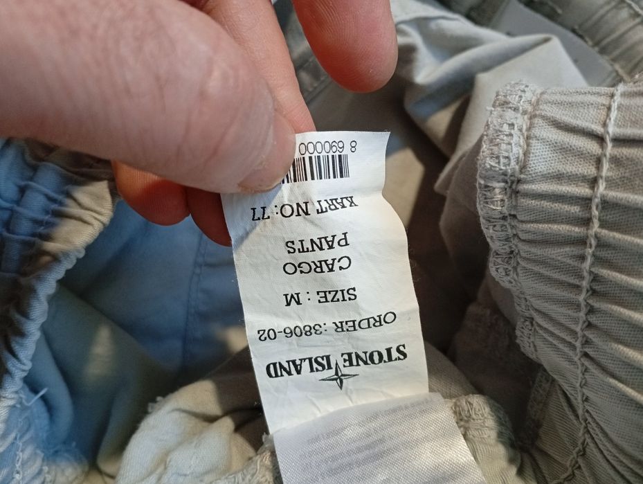 Stone island vintage cargo bawełniane spodnie męskie w stanie idealnym