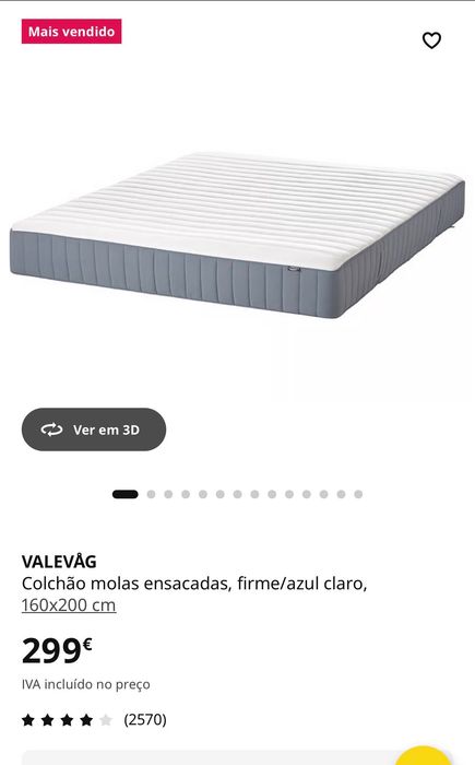 Cama NOVA IKEA 160x200cm