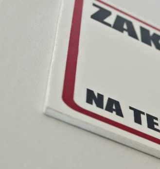 Naklejka uwaga dziecko w samochodzie zakaz palenia tabliczka