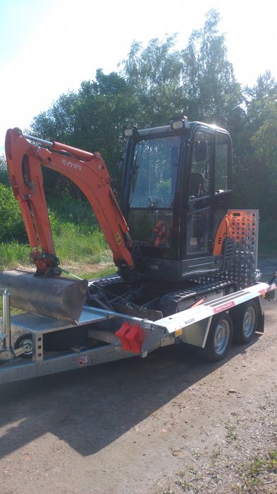 Wynajem  Minikoparki Kubota i Zagęszczarki 120kg. Transport Ubezpieczenie OC