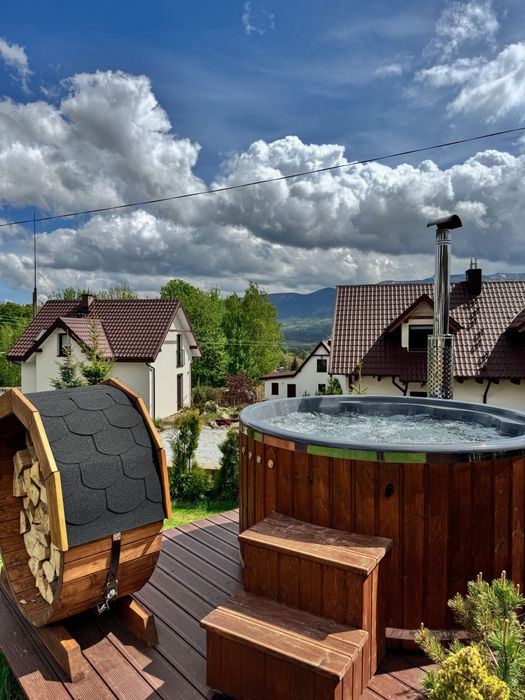 Domek Szklarska Poręba Balia z hydromasazem Jacuzzi Sauna Domek z panoramicznym widokiem na Góry