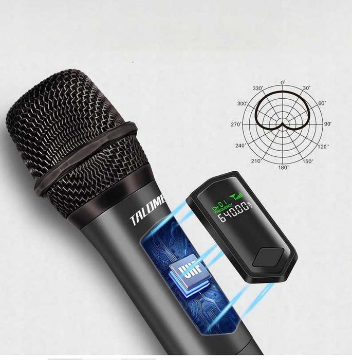 TALOMEN, Mikrofon bezprzewodowy, ŁADOWALNY, 50M, Karaoke, DJ, K60