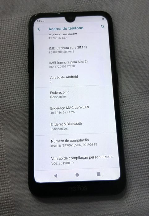 Telémovel Neffos leva 2 Cartões unico problema e a gaveta do cartao