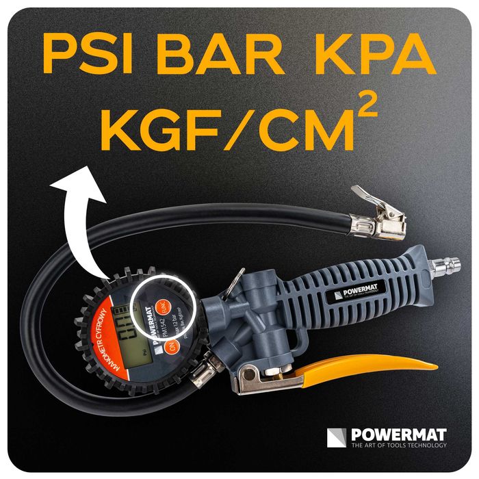 pistolet do pompowania manometr lcd 60mm pm-pdpm-1t