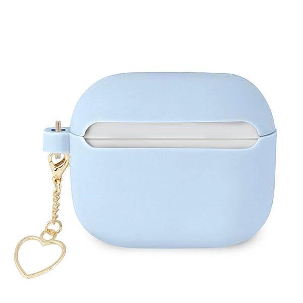 Etui Guess Silicone Charm Heart Collection na AirPods 3 - niebieskie