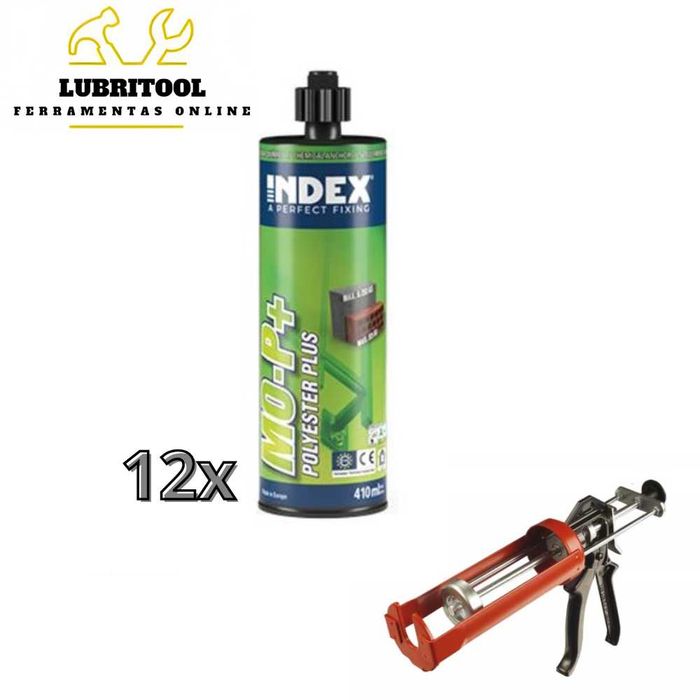 INDEX 12x Polyester Chemical Anchor Cartridge 410ml + FREE Gun | NEW