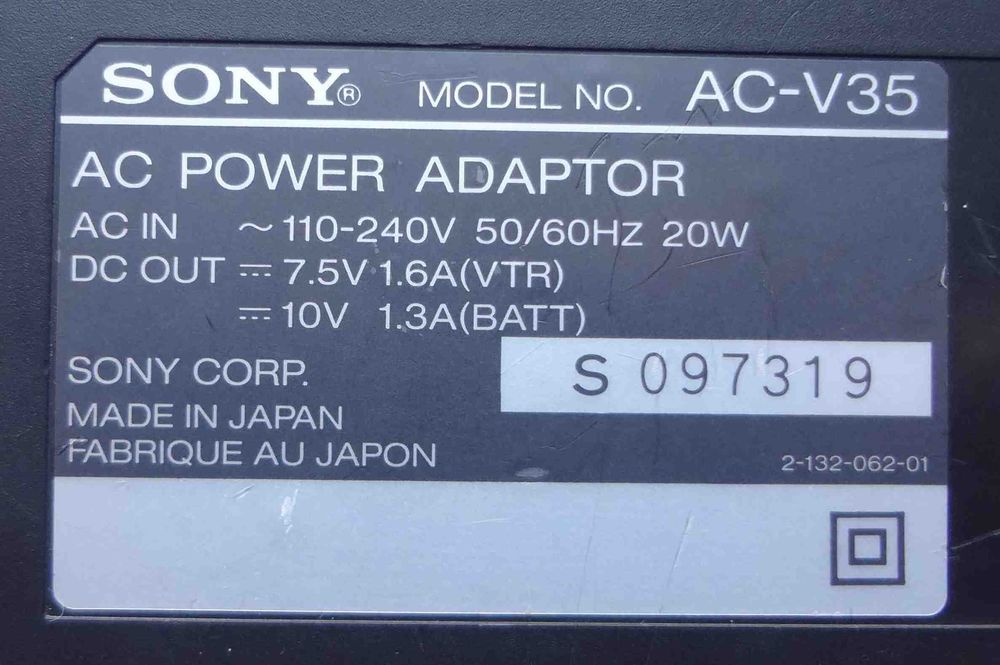 Блок питания для камеры sony ac-v35 с аккумулятором зарядное устройств