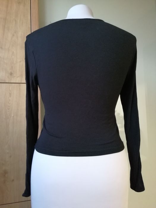 Bluzka czarna długi rękaw New Look S 14/15lat 164/170