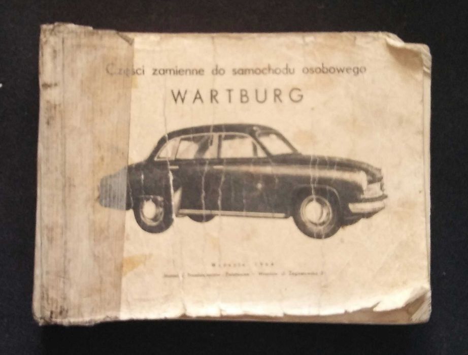 Wartburg 311 312 oryginalny katalog części j.polski