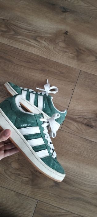 Adidas Campus Zielone r. 40 | Skóra zamszowa | Stan bardzo dobry