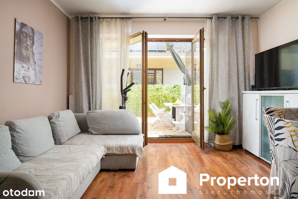 2 pokoje 43 m²  z ogromnym tarasem 27 m² i garażem