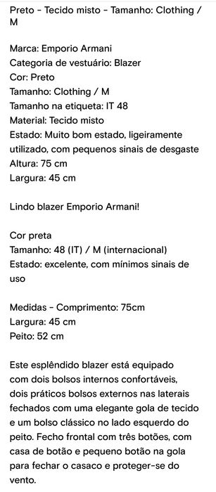 Blazer Emporio Armani