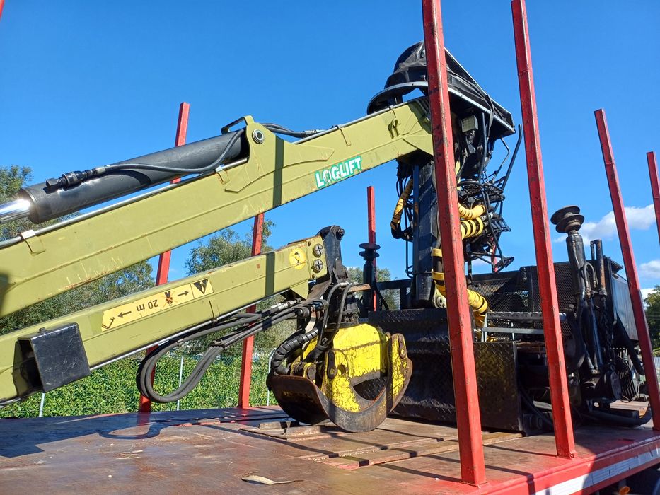 Semi reboque lecitrailer eixo d+ grua loglift 82s com motor