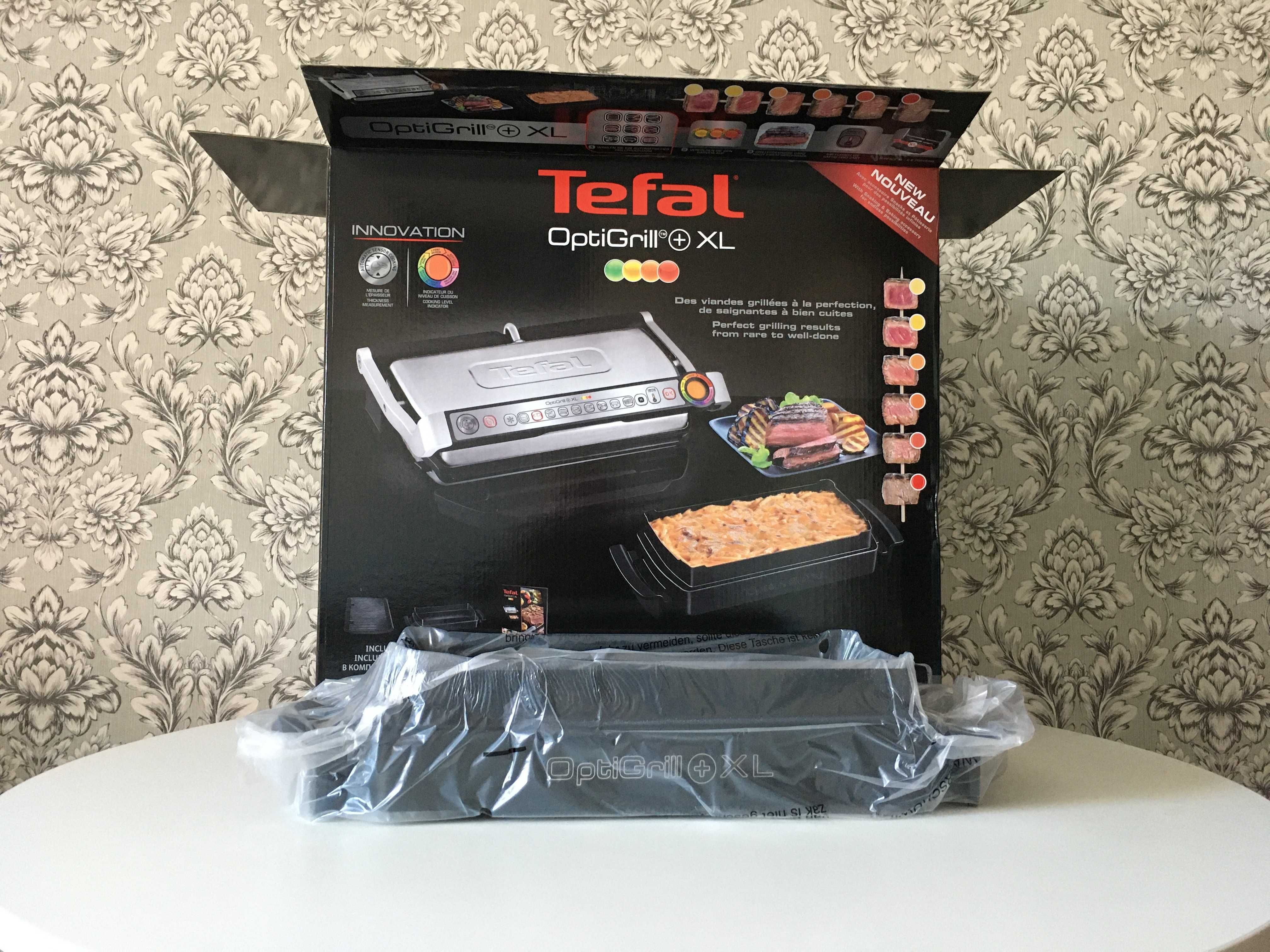 Гриль Tefal OptiGrill + XL GC724D12 + форма XL ! Нові! Запечатані!: 8 ...