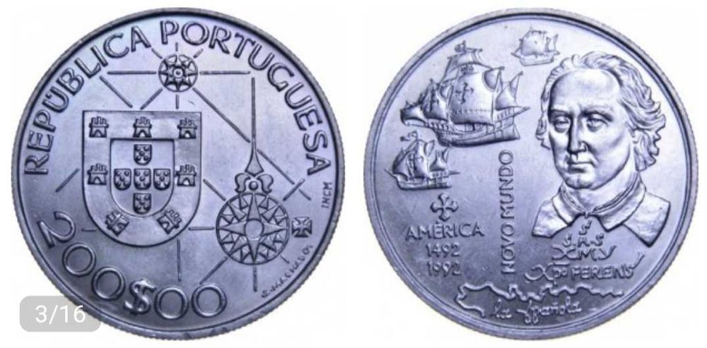 Moedas de 200$00 escudos Portuguesas de coleção