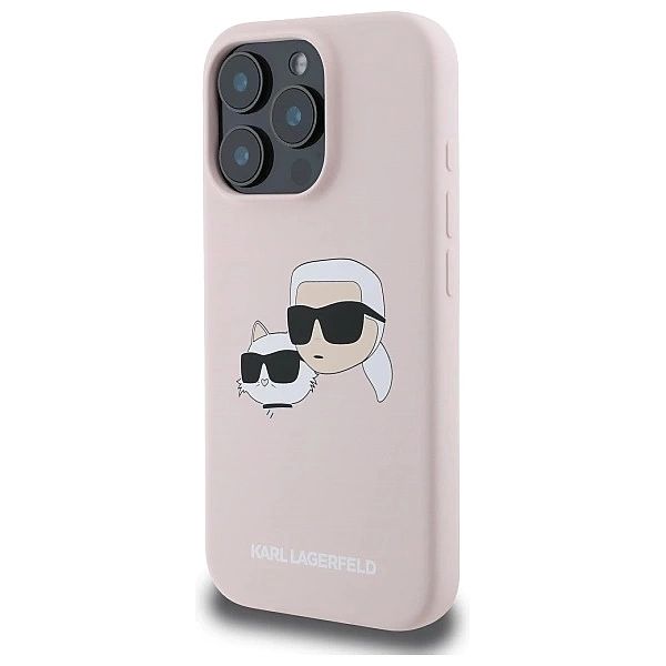 Etui Karl Lagerfeld Silicone nauble Heads Print MagSafe na iPhone 16 P