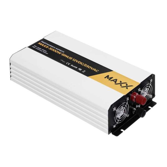 Przetwornica napięcia MAXX 3000W Sinus 12V DC 230V AC 1500W / 3000W 879,45 Brutto!!!