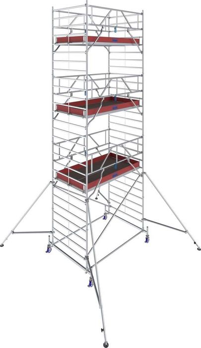 Rusztowanie jezdne KRAUSE STABILO 50 - 2,5 x 1,50  wysokośc robocza 8,40 m lekkie aluminiowe, rusztowanie przejezdne okazja, tanio