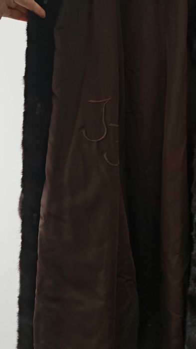 Шуба норка довга з натурального хутра норкова