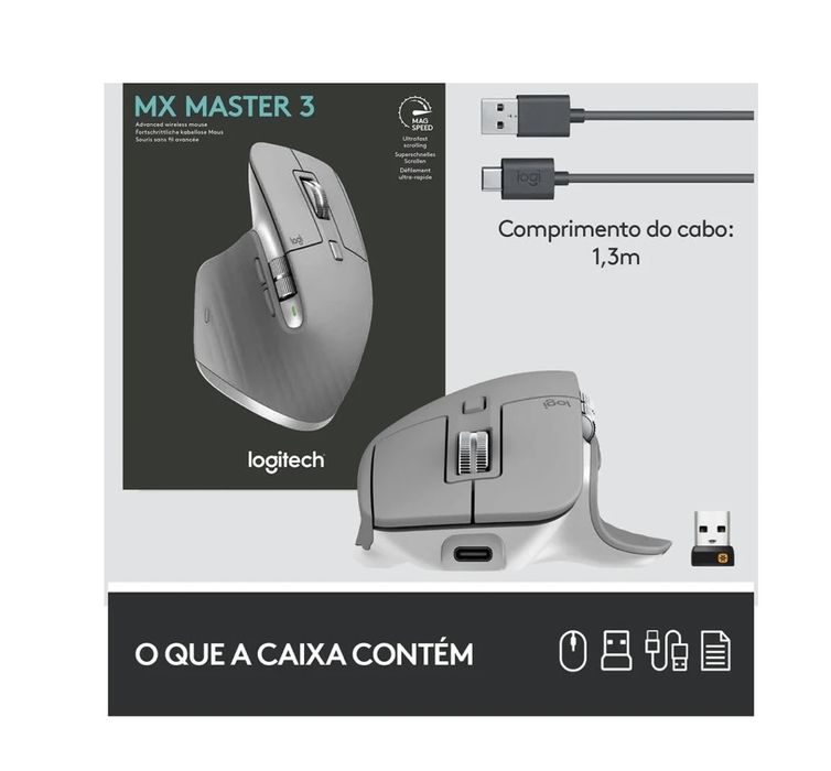 Rato Logitech MX Master 3 – Como Novo