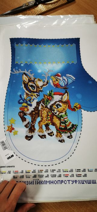 Новорічні  різдвяні заготовки вишивку бісером